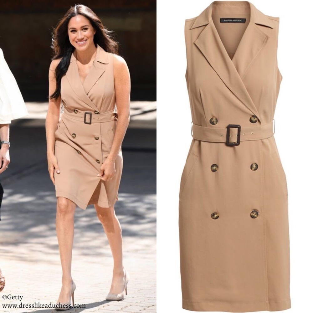 NWT SOLD OUT Banana Republic Trench Coat Dress ASO MEGHAN MARKLE